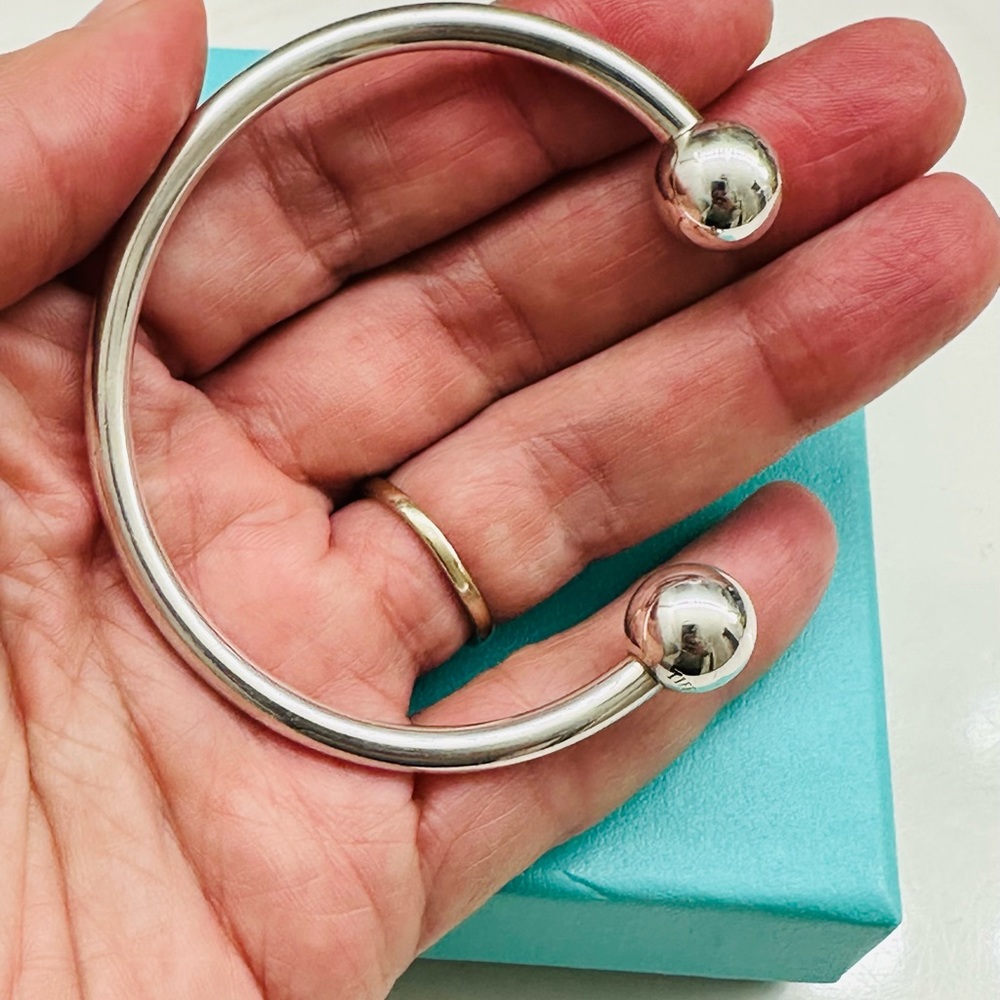 Tiffany & Co. Sterling Silver Ball Cuff Bracelet - Silver - Picture 3 of 9